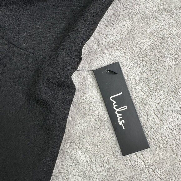 Lulu's Women's Fit & Flare Bow Cutout Mini Dress Size XL Black Prom Wedding NWT - Picture 10 of 12